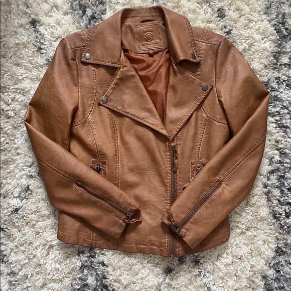 Max Studio Vegan Leather Moto Jacket Small - Picture 2 of 6